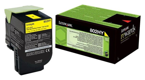 Lexmark 80C2HY0  gelb Toner
