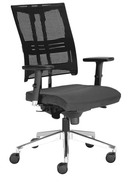 Nowy Styl Bürostuhl Net-Motion Stoff schwarz, Gestell chrom