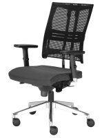 Nowy Styl Bürostuhl Net-Motion Stoff schwarz, Gestell chrom