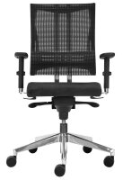 Nowy Styl Bürostuhl Net-Motion Stoff schwarz, Gestell chrom