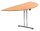 SODEMATUB Mehrzwecktisch buche halbrund, Rundrohr chrom, 140,0 x 70,0 x 74,0 cm