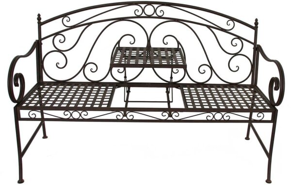 Garden Pleasure Gartenbank SAKET 950487 schwarz Metall 146,0 cm