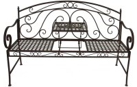 Garden Pleasure Gartenbank SAKET 950487 schwarz Metall...