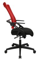 Topstar Bürostuhl New Smove, DS100A T201 Stoff rot, Gestell schwarz