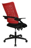 Topstar Bürostuhl New Smove, DS100A T201 Stoff rot, Gestell schwarz