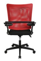 Topstar Bürostuhl New Smove, DS100A T201 Stoff rot, Gestell schwarz