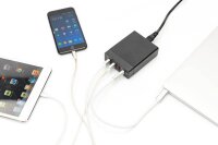 DIGITUS DA-10195 Ladeadapter schwarz, Kabellänge: 1,2 m, 72 Watt