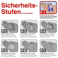 Fellowes Powershred P-25S Aktenvernichter mit Streifenschnitt P-1, 7 mm, bis 5 Blatt, schwarz