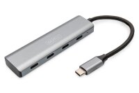 DIGITUS USB-Hub DA-70246 4-fach grau