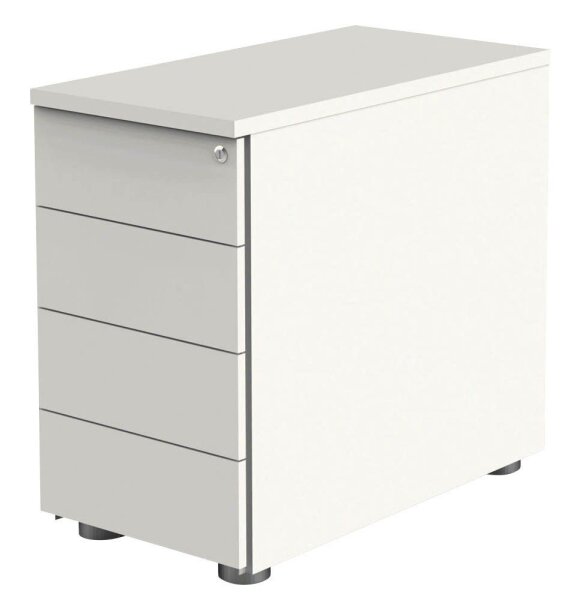 Kerkmann Move Standcontainer weiß 4 Auszüge ohne-Muldengriff weiß 42,0 x 80,0 x 72,0 - 76,0 cm