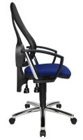 Topstar Bürostuhl Point 60 Netz Plus, G260 Stoff blau, Gestell chrom