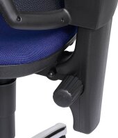 Topstar Bürostuhl Point 60 Netz Plus, G260 Stoff blau, Gestell chrom