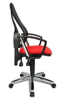 Topstar Bürostuhl Point 60 Netz Plus, G210 Stoff rot, Gestell chrom