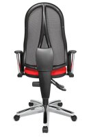 Topstar Bürostuhl Point 60 Netz Plus, G210 Stoff rot, Gestell chrom