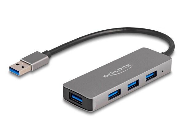 DeLOCK USB-Hub 4-fach grau