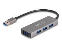 DeLOCK USB-Hub 4-fach grau