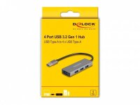 DeLOCK USB-Hub 4-fach grau