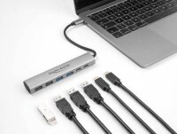 DeLOCK USB-Hub 6-fach grau