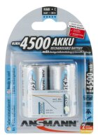 ANSMANN Akkus Ni-MH Baby C 4.500 mAh, 2 St.