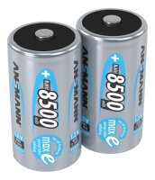 ANSMANN Akkus Ni-MH Mono D 8.500 mAh, 2 St.