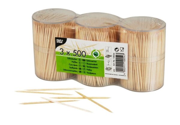 PAPSTAR Zahnstocher, Holz, 1.500 St.