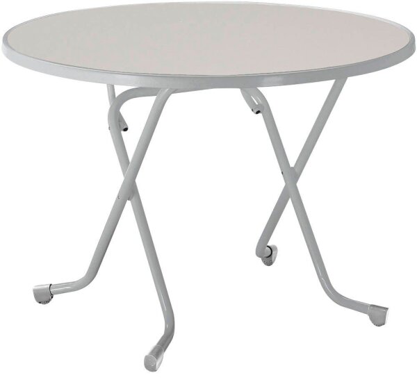 BEST Gartentisch Primo silber rund 100,0 x 100,0 x 70,0 cm