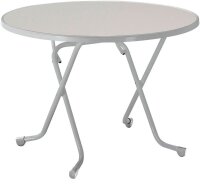 BEST Gartentisch Primo silber rund 100,0 x 100,0 x 70,0 cm