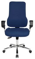 Topstar Bürostuhl Sitness 55, SD69X L58 Stoff blau, Gestell chrom