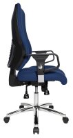 Topstar Bürostuhl Sitness 55, SD69X L58 Stoff blau, Gestell chrom