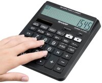 SHARP EL-CC12GP Taschenrechner schwarz