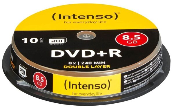Intenso DVD+R 8,5 GB Double Layer, 10 St.