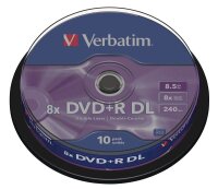 verbatim DVD+R 8,5 GB Double Layer, 10 St.