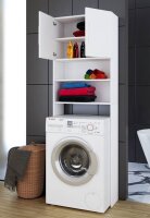 VCM my bath Waschmaschinenschrank Jutas, 911986 weiß 2 Fachböden 64,0 x 25,0 x 190,0 cm