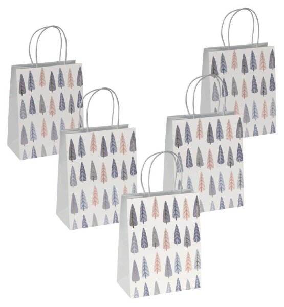5 SIGEL Geschenktüten Pine trees Motiv 18,0 x 23,0 cm