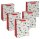 5 SIGEL Geschenktüten Christmas motifs watercolor Large rot/weiß 26,0 x 33,0 cm
