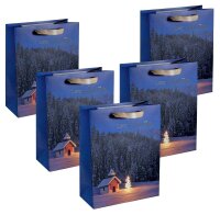 5 SIGEL Geschenktüten Christmas Chapel Large Motiv...