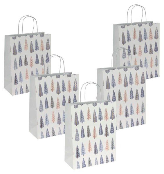 5 SIGEL Geschenktüten Pine trees Motiv 26,0 x 33,0 cm