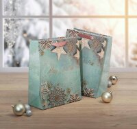 SIGEL Papier-Tragetaschen Glamorous Christmas Motiv 26,0 x 33,0 cm, 5 St.