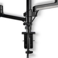 hama Monitor-Halterung 00004663 schwarz für 2 Monitore, Tischklemme