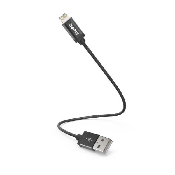 hama Ladekabel schwarz, Kabellänge: 0,2 m