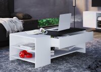 VCM my home Tindus Couchtisch rechteckig Spanplatte schwarz 100,0 x 50,0 x 35,0 cm, 1 St.