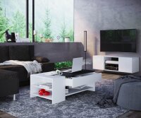 VCM my home Tindus Couchtisch rechteckig Spanplatte schwarz 100,0 x 50,0 x 35,0 cm, 1 St.