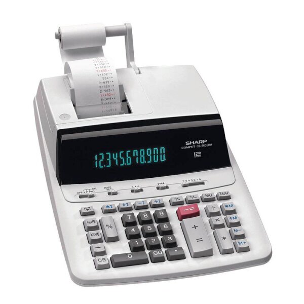 SHARP CS-2635RH-GYSE Tischrechner druckend lichtgrau