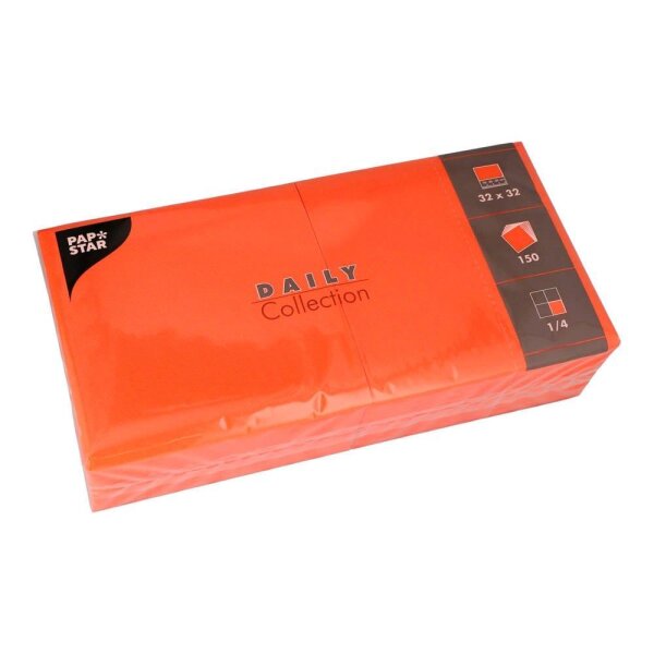 PAPSTAR Servietten Daily Collection orange 2-lagig 32,0 x 32,0 cm, 150 St.