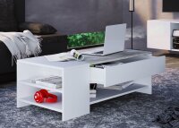 VCM my home Tindus Couchtisch rechteckig Spanplatte Betonoptik 100,0 x 50,0 x 35,0 cm, 1 St.