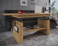 VCM my home Kobila Couchtisch rechteckig Spanplatte eiche 157,0 x 65,0 x 52,5 - 59,0 cm, 1 St.