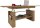 VCM my home Kobila Couchtisch rechteckig Spanplatte eiche 157,0 x 65,0 x 52,5 - 59,0 cm, 1 St.
