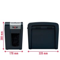 Rexel Secure MC3-SL Slim Aktenvernichter mit Partikelschnitt P-5, 2 x 15 mm, bis 3 Blatt, schwarz