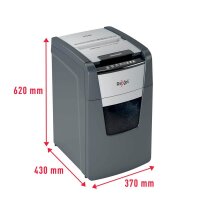 Rexel AutoFeed+ 130M Aktenvernichter mit Partikelschnitt P-5, 2 x 15 mm, bis 130 Blatt, schwarz