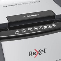 Rexel AutoFeed+ 130M Aktenvernichter mit Partikelschnitt P-5, 2 x 15 mm, bis 130 Blatt, schwarz
